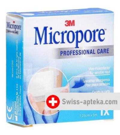 3M Micropore Vlies Heftpflaster ohne диспенсер 12.5мм x 5m weiss