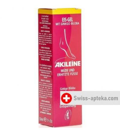 Akileine Rot Eis гель mit Ginkgo-Biloba в тюбике 50мл