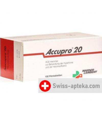 Аккупро 20 мг 100 таблеток покрытых оболочкой