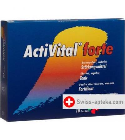 Активитал Форте Апельсин лиме 10 пакетиков шипучий порошок