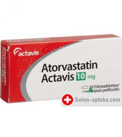 Аторвастатин Актавис 10 мг 30 таблеток покрытых оболочкой