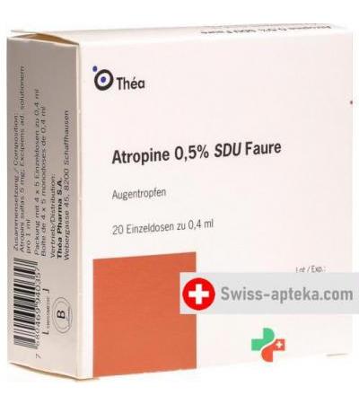 Атропин 0.5% 20 монодоз 0.4 мл
