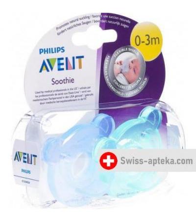Avent Philips Soothie Blau/grun 0-3m 2 штуки