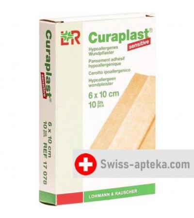 Curaplast повязка для ран 6смx10см телесный цвет 10 штук