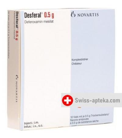 Десферал 500 мг 10 флаконов сухого вещества 