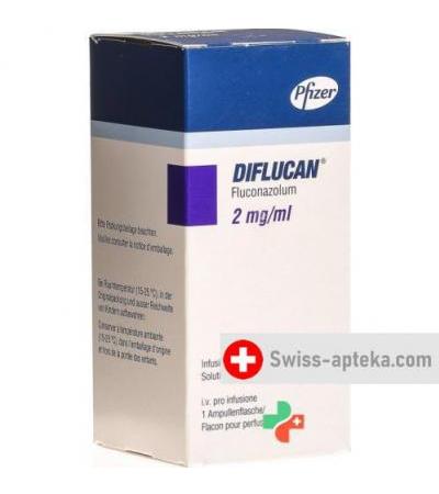 Дифлюкан 200 мг/100 мл для внутривенного введения флакон 100 мл инфузия для инъекций