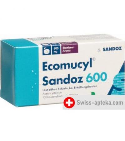 Экомуцил Сандоз 600 мг 10 шипучих таблеток
