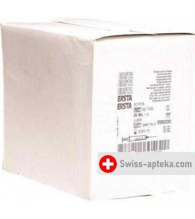 Ersta Einmalspritzen Luer 20мл Exzentrisch 50 штук