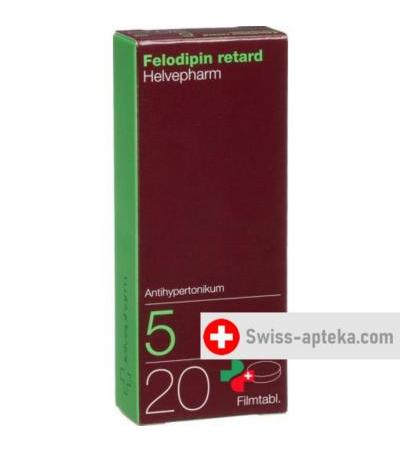 Фелодипин Хелвефарм 5 мг 20 ретард таблеток покрытых оболочкой