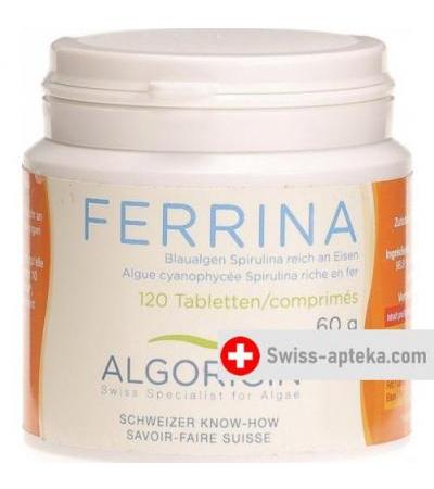 Ferrina Spirulina mit Pflanz Eisen в таблетках, 120 штук