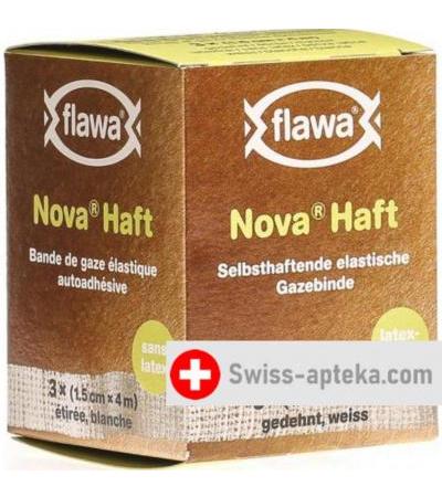 Flawa Nova Haft самоклеющиеся марлевый бинт 1.5смx4m 3 штуки