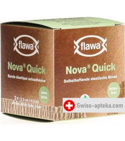 Flawa Nova Quick Selbstadhesive бинт 2.5смx4m 2 штуки