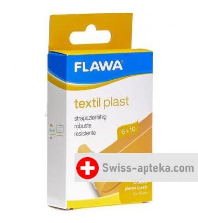 Flawa Textil Plast Schnellverband 6смx10см телесный цвет 10 штук