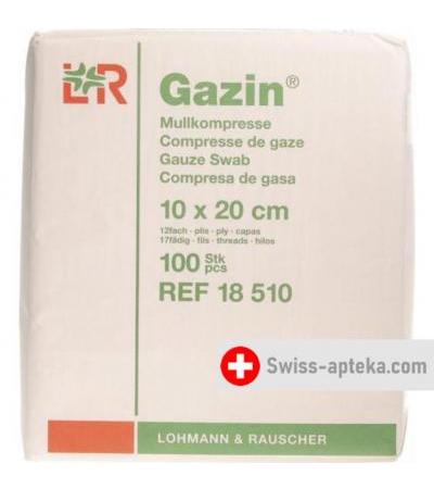 Gazin Faltkompressen 10x20см 12-fach 17-fadig O Rk 100 штук