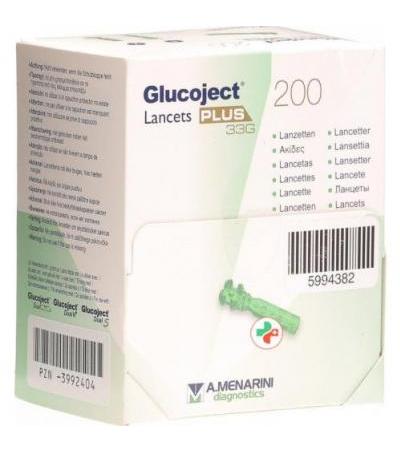 Glucoject Lancets Plus 33г 200 штук