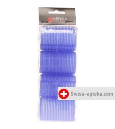 Herba Haftwickler 40мм Geflockt Blau 4 штуки