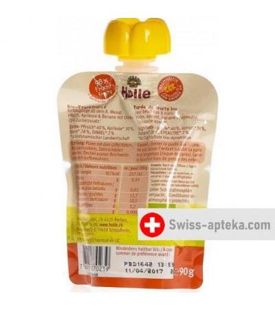 Holle Pouchy Pfirsich Apri Bana Dinkel 90г