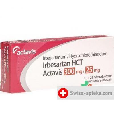 Ирбесартан HCT Актавис 300/25 мг 28 таблеток покрытых оболочкой