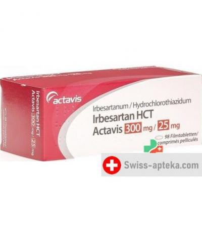 Ирбесартан HCT Актавис 300/25 мг 98 таблеток покрытых оболочкой