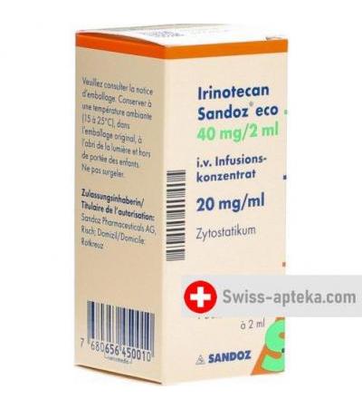 Иринотекан Сандоз ЭКО 40 мг/2 мл флакон 2 мл