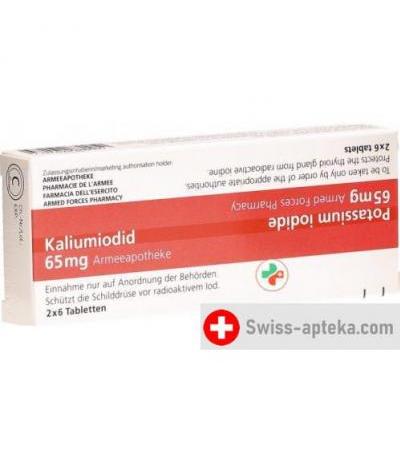 Kaliumiodid Armeeapotheke в таблетках, 65мг 12 штук