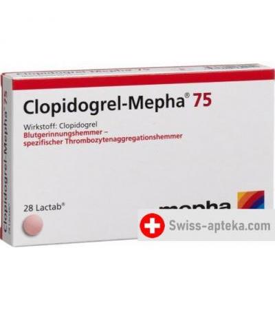 Клопидогрел Мефа 75 мг 28 таблеток покрытых оболочкой