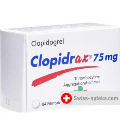 Клопидракс 75 мг 84 таблетки покрытые оболочкой