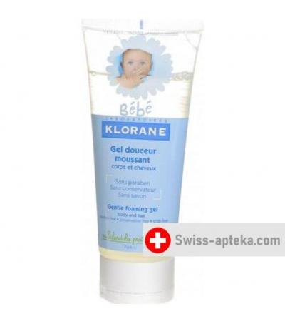 Klorane Bebe Zartes Schaumgel Korper und Haare 200мл