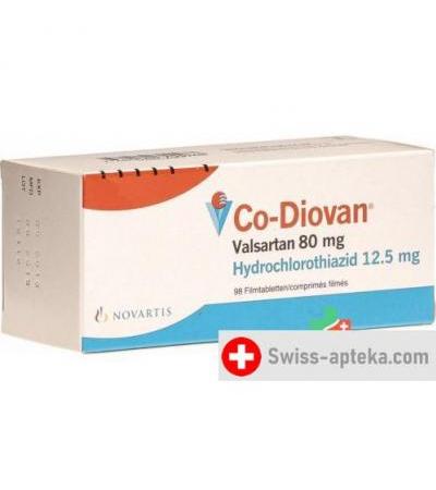 КО Диован 80/12.5 мг 98 таблеток покрытых оболочкой