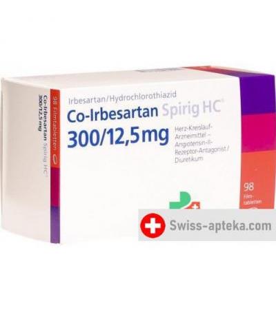 КО Ирбесартан Спириг 300/12.5 мг 98 таблеток покрытых оболочкой