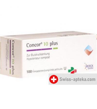 Конкор 10 мг плюс 25 мг 100 таблеток покрытых плёночной оболочкой