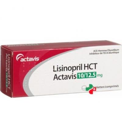 Лизиноприл HCT Актавис 10/12.5 100 таблеток