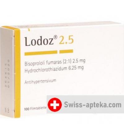 Лодоз 2.5/6.25 мг 100 таблеток покрытых оболочкой