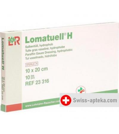 Lomatuell H Salbenkompresse 10x20см стерильный 10 штук