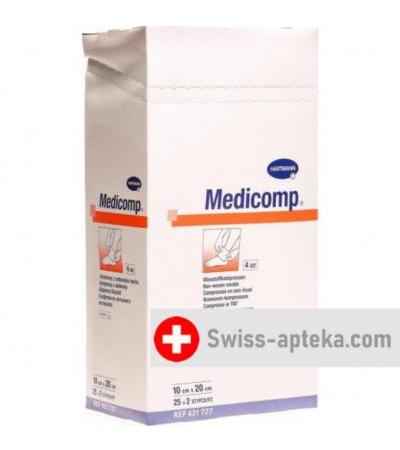 Medicomp Vlieskompressen 10x20см 4-fach 25 пакетиков 2 штуки