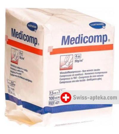 Medicomp Vlieskompressen 7.5x7.5см Nicht стерильный 100 штук