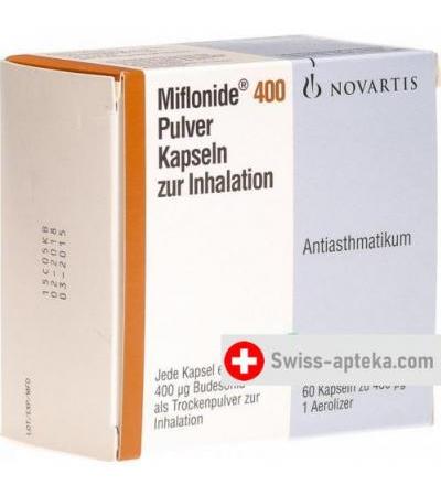 Мифлонид 400 мкг 60 капсул с ингалятором