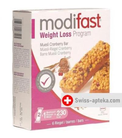 Модифаст программа потери веса мюсли с клюквой 6x31 грамм