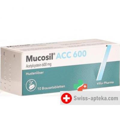 Мукосил Aцц 600 мг 10 шипучих таблеток