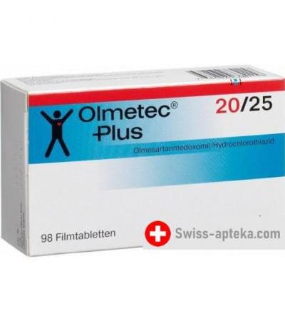 Олметек Плюс 20/25 98 таблеток покрытых оболочкой