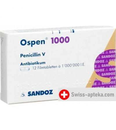 Оспен 1000 1 миллион единиц  12 таблеток 