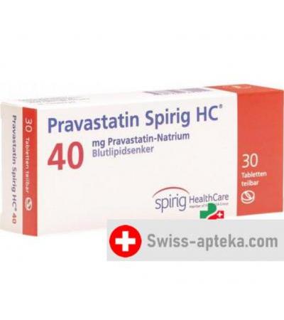 Правастатин Спириг 40 мг 30 таблеток