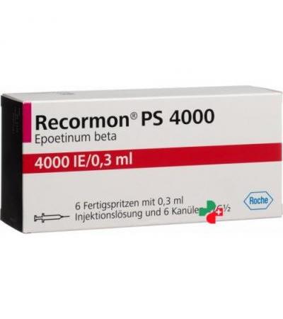 Рекормон Пс 4000 E/0.3 мл 6 шприцов заполненных