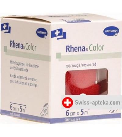 Rhena Color эластичный бинт Rot 5мX6см