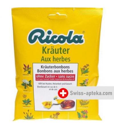 Ricola Krauter Bonbons ohne Zucker в пакетиках 125г