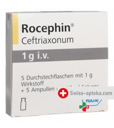 Роцефин 1 г 5 флаконов
