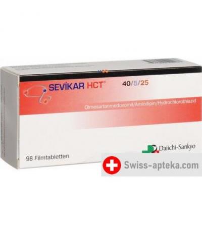 Севикар HCT 40/5/25 мг 98 таблеток покрытых оболочкой