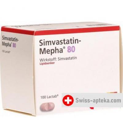 Симвастатин Мефа 80 мг 100 таблеток покрытых оболочкой