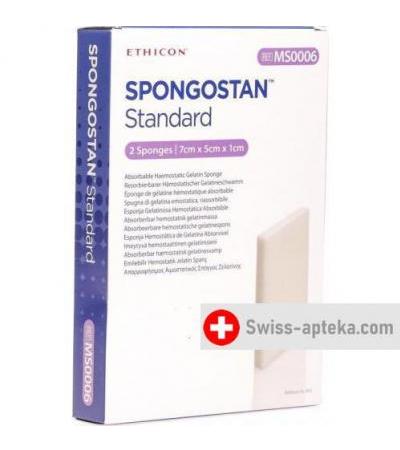 Spongostan Standard Resorbierbarer Hamostatischer Gelatineschwamm 7x5x1см 2 штуки