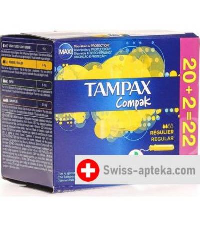 Tampax Compak Regular Tampons 22 штуки